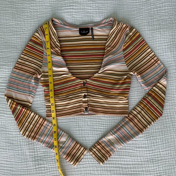 Urban Outfitters Striped Crop Top (M) - Picture 5 of 9